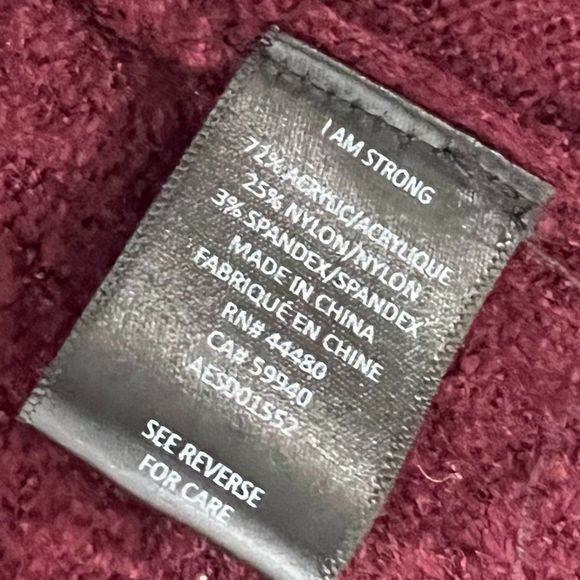 NWT AFRM Red Burgundy Long Open Cardigan (Plus‎ O/S) - Picture 9 of 10